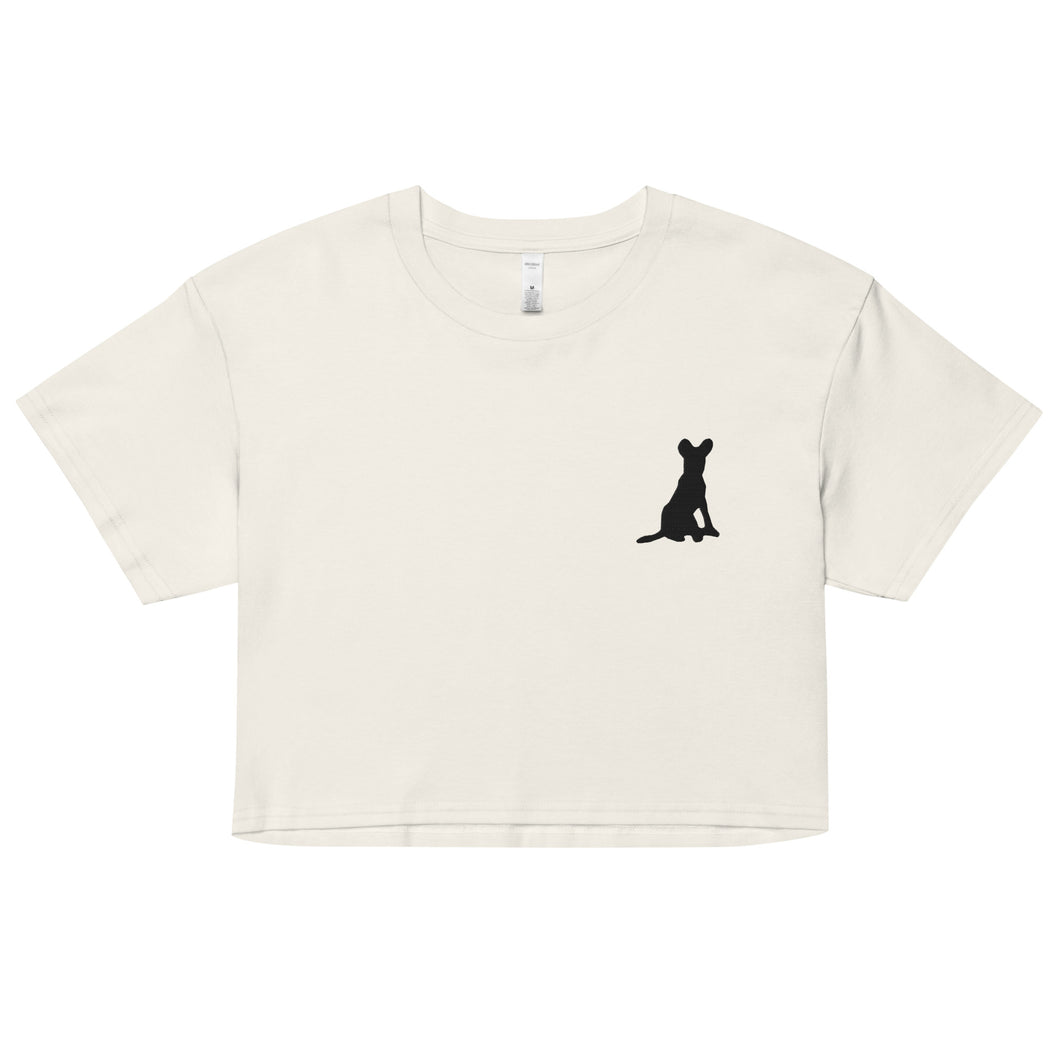 Dog Silhouette Women’s crop top